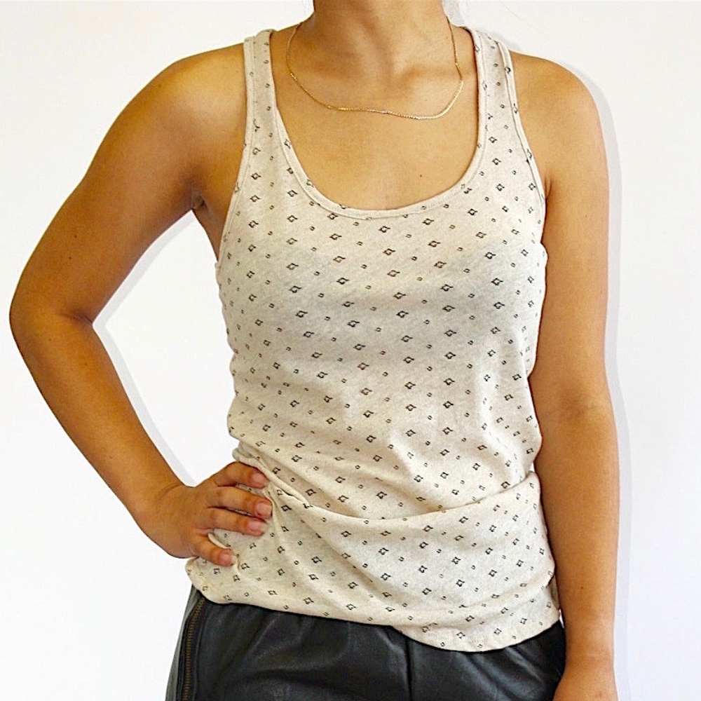 Byrka Printed lightweight brown / cream tank top